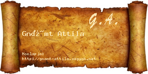 Gnámt Attila névjegykártya